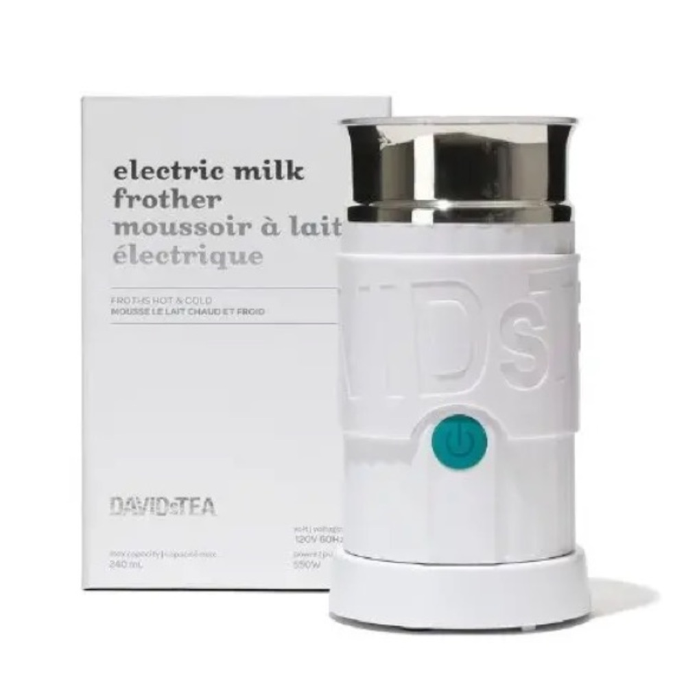 DAVIDsTEA Electric Milk Frother White